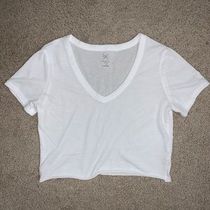 Pacsun white v neck crop top